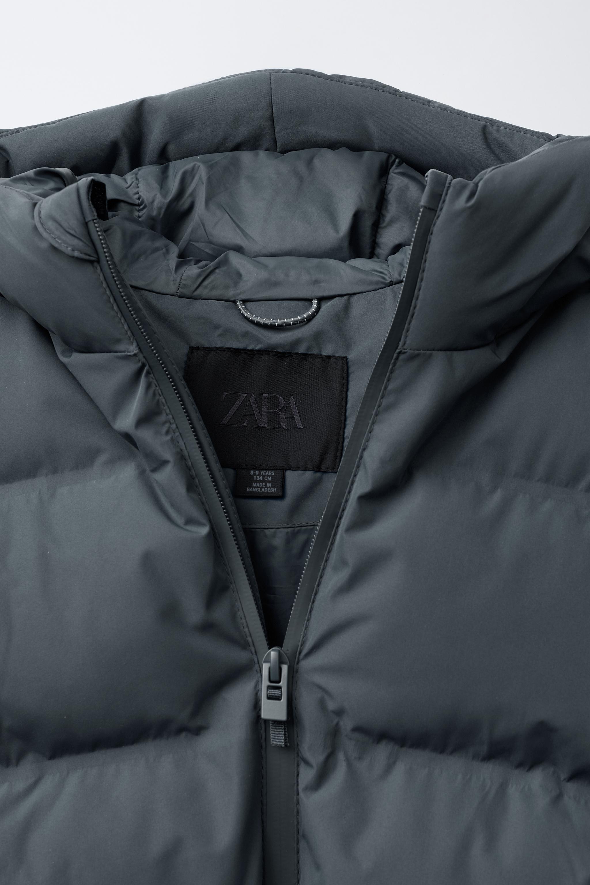 WATER REPELLENT LABEL PUFFER COAT
